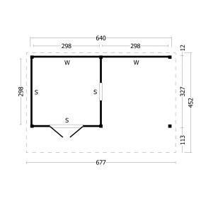  Tuindeco | Overkapping Bergen XL | Type 3 | Zwarte Wanden 211158-10